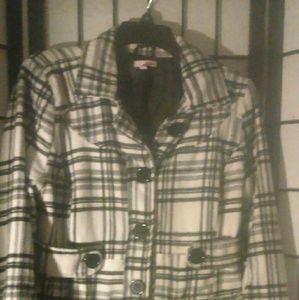 EUC Bongo Plaid Black and White - Jacket Size Large